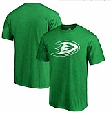 Men's Anaheim Ducks Fanatics Branded St. Patrick's Day White Logo T-Shirt Kelly Green FengYun,baseball caps,new era cap wholesale,wholesale hats